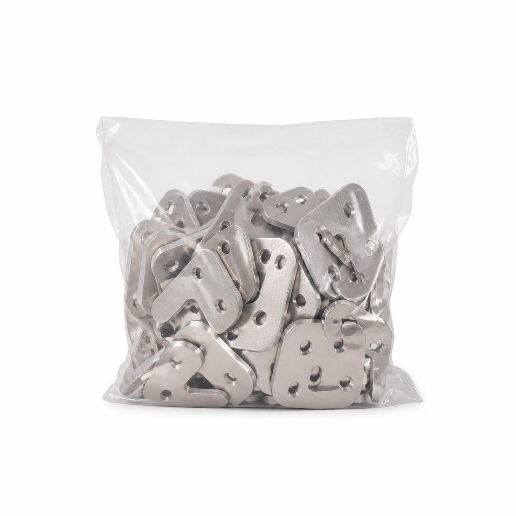 K1 31148-100MM 4" X 4" X 2.5MM OVEL S/STEEL L BRACKET (50PCS/PKT)