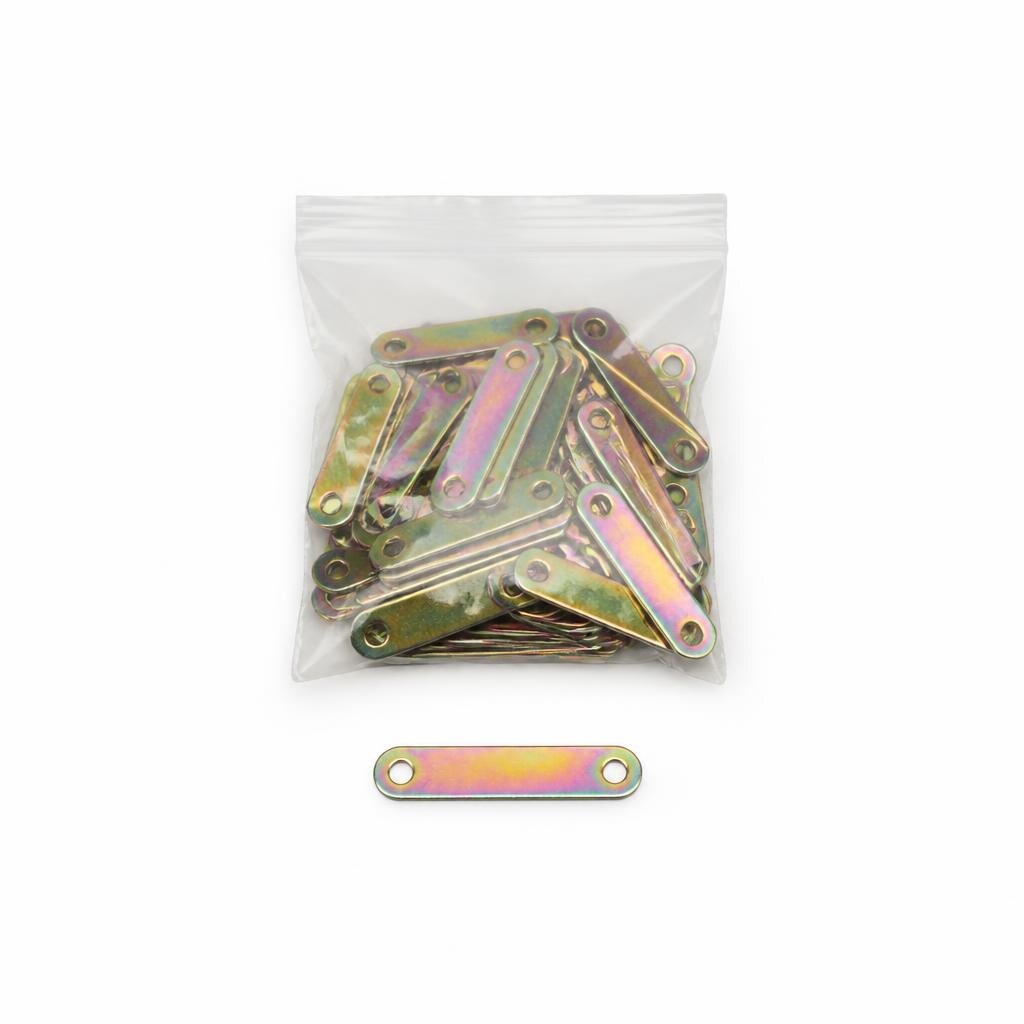 3423-072 72MM X 22MM X 1.0MM RAINBOW METAL STRAIGHT JOINING BRACKET (100PCS/PKT)
