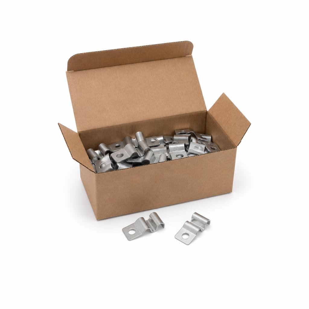 SUPER CURTAIN DOUBLE BRACKET - SILVER (40PCS/BOX)