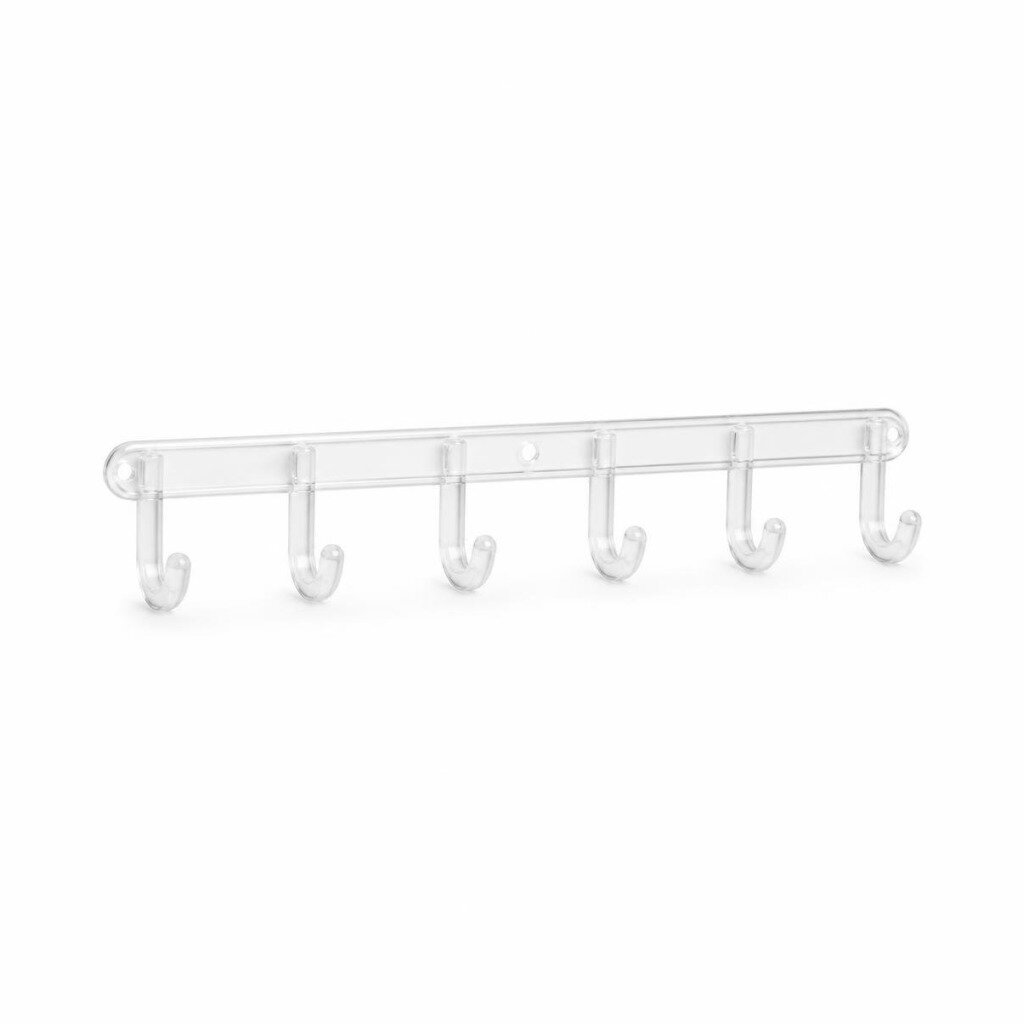 6 HOOK BAR PVC HOOK SEAMLESS - CLEAR