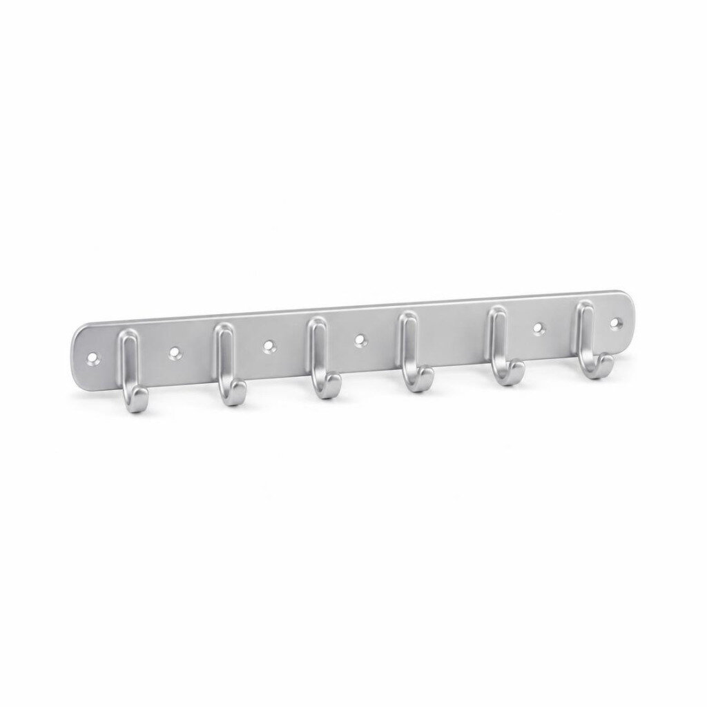6 HOOK BAR PVC HOOK SEAMLESS - SILVER