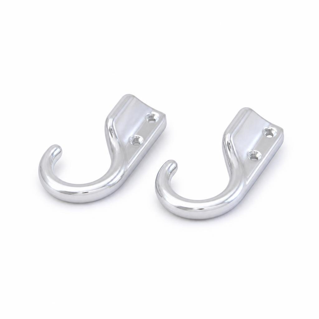 2PCS ACRYLIC PLASTIC BIG HOOK - SILVER