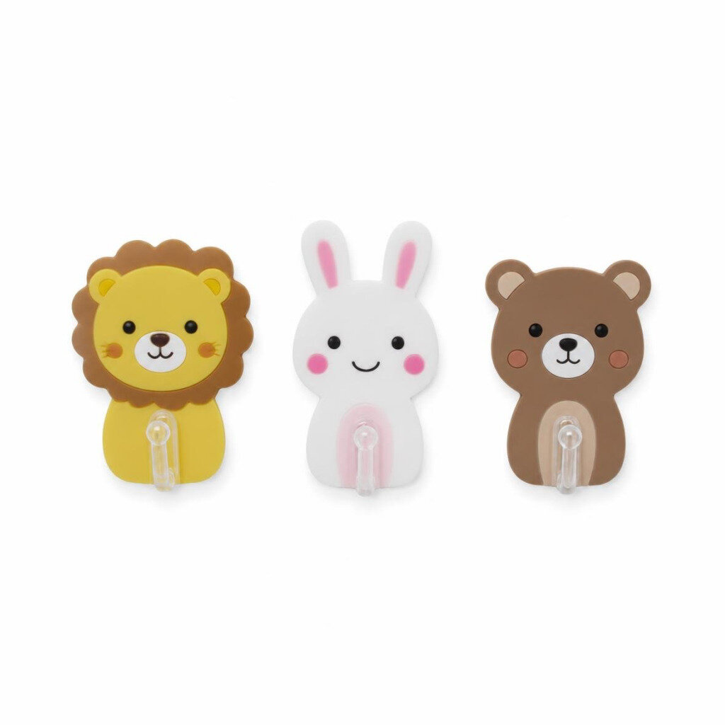 3PCS MULTI-STYLE CARTOON STICKY HOOK