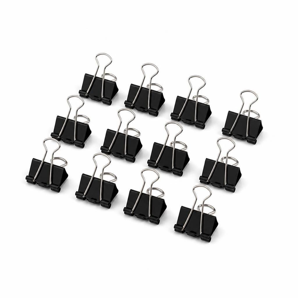 GRABBIT 19MM 15PCS BINDER CLIPS - BLACK