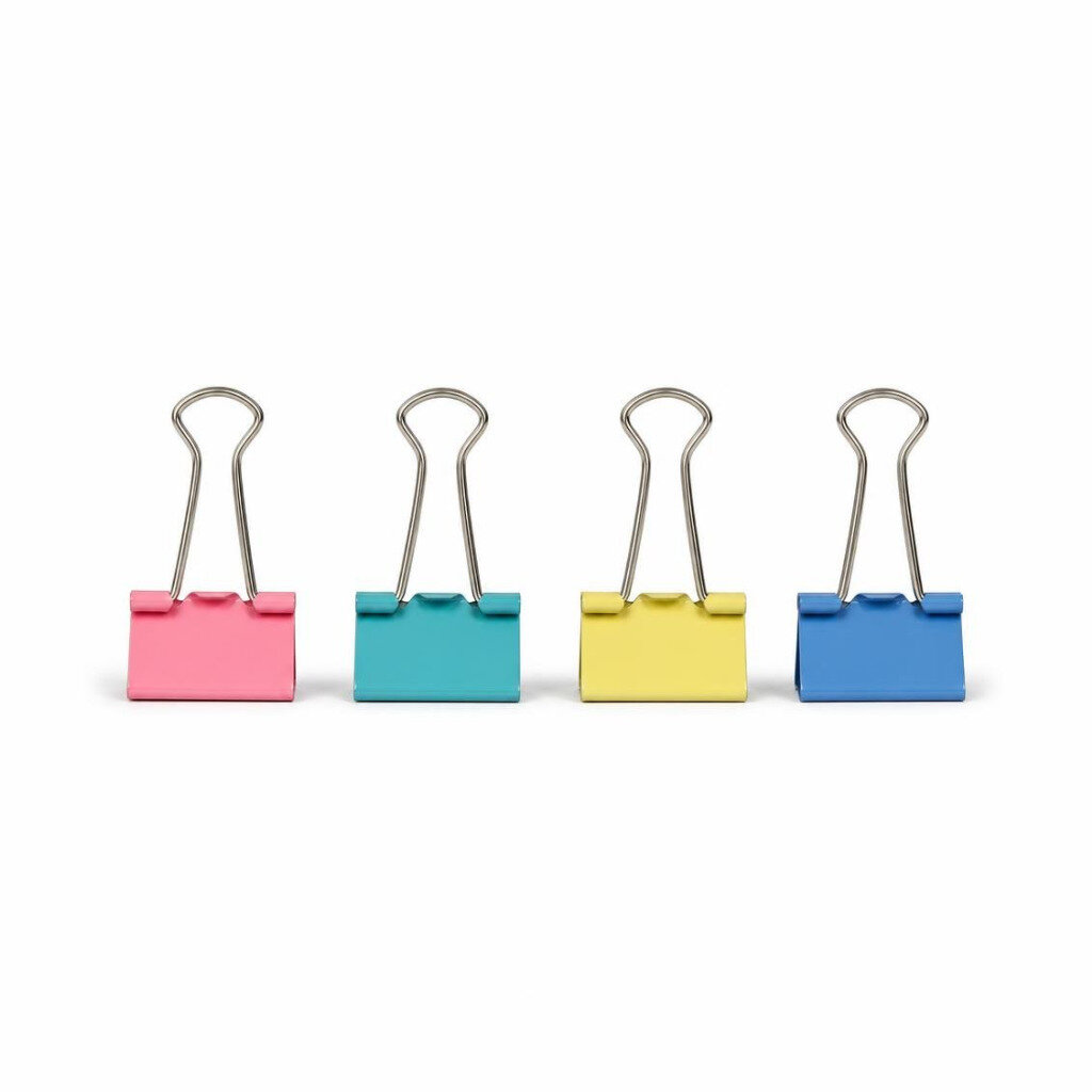 GRABBIT 32MM 4PCS BINDER CLIPS - CLOUR