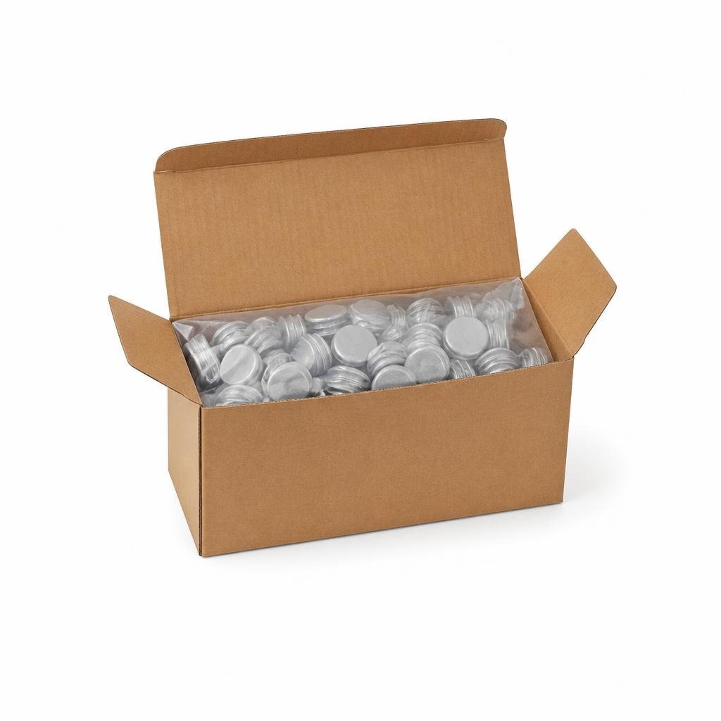 SUPER CURTAIN END CAP - SILVER (100PCS/BOX)