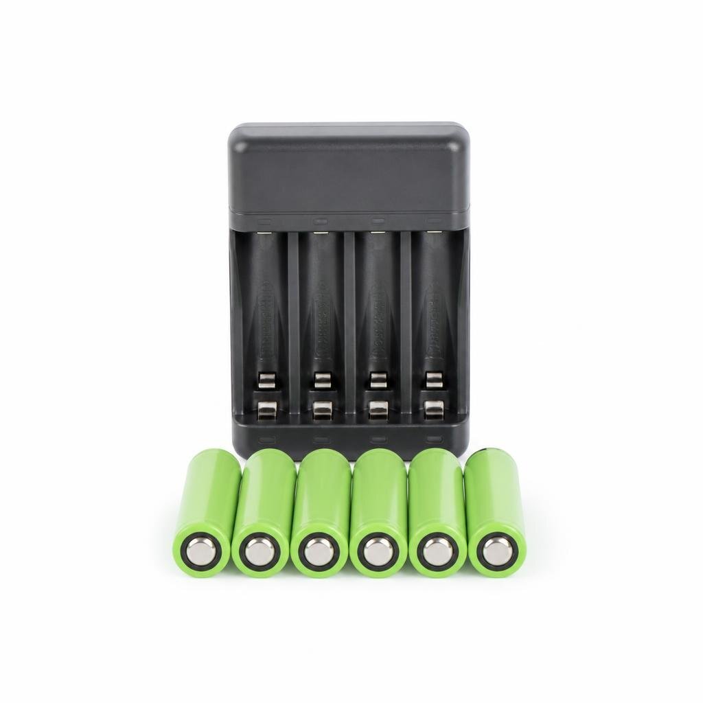 GP 1800MAH 6PCS RECHARGEBLE BATTERY WITH CHARGER