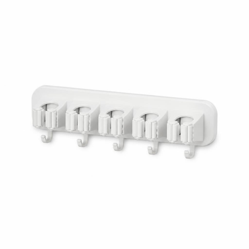 SEAMLESS WALL HANGING MOP HOOK - WHITE