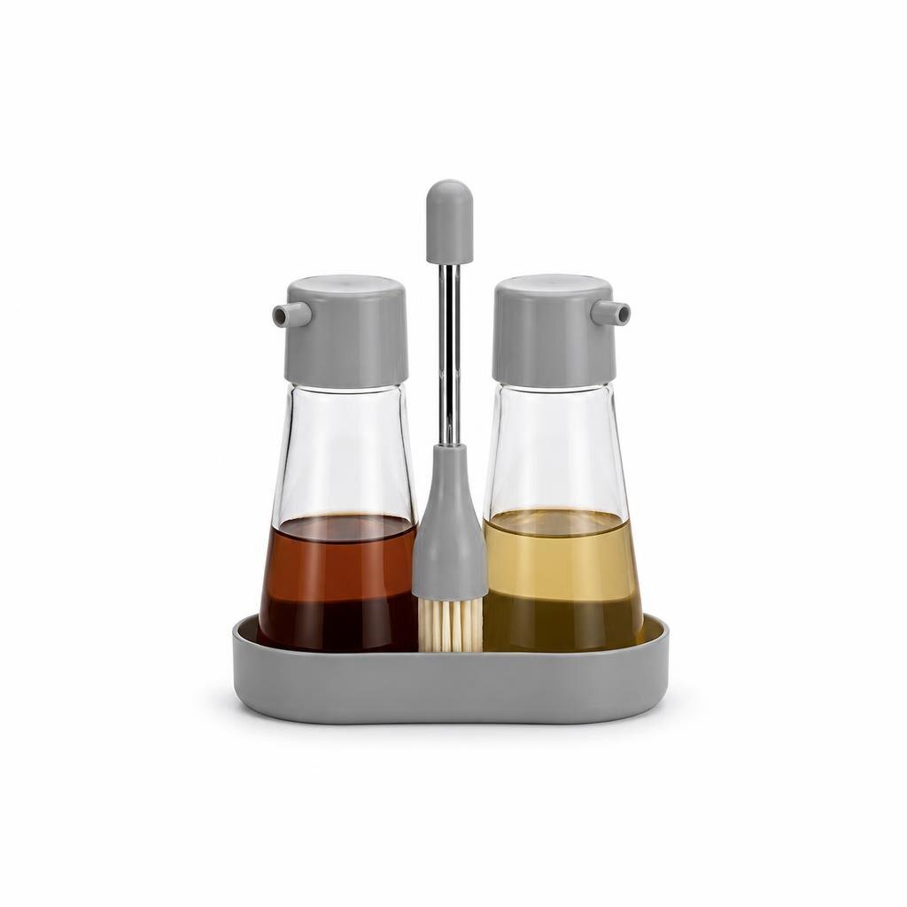 KITCHEN CONDIMENT SET WITH BRUSH