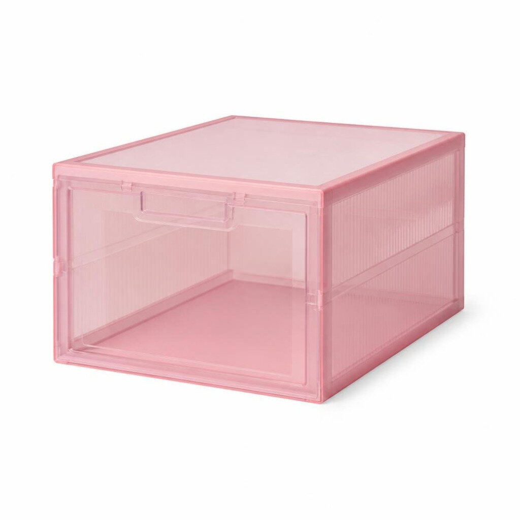 33CM X 23CM X 14.5CM STACKABLE SHOES BOX - PINK