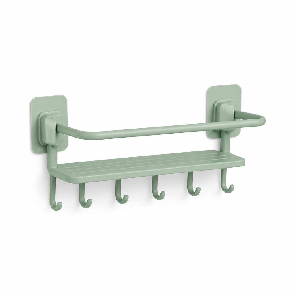 BATHROOM TOWEL RACK ADHESIVE HOOK - GREEN