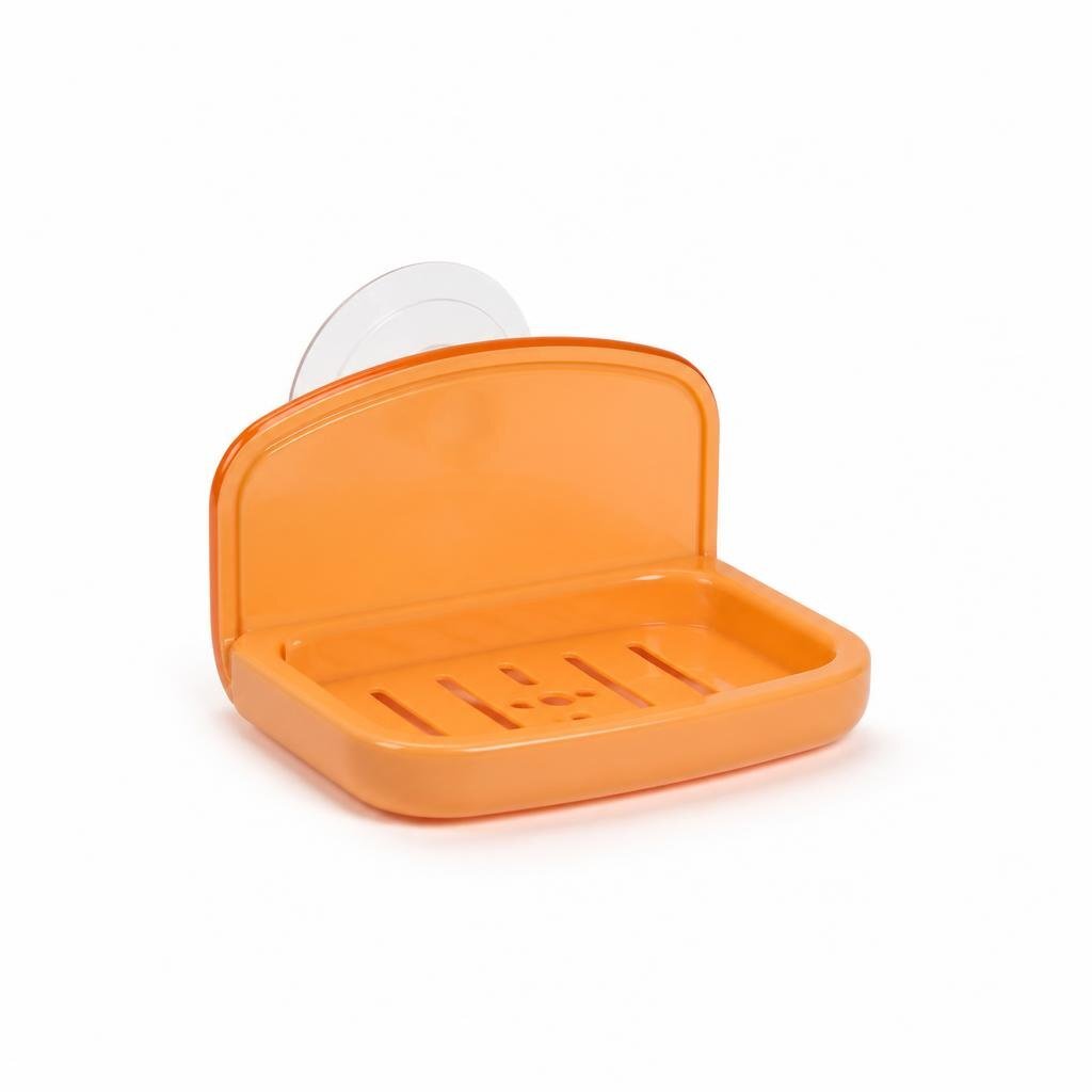 SEEMLESS ADHENSIVE SOAP BOX - ORANGE