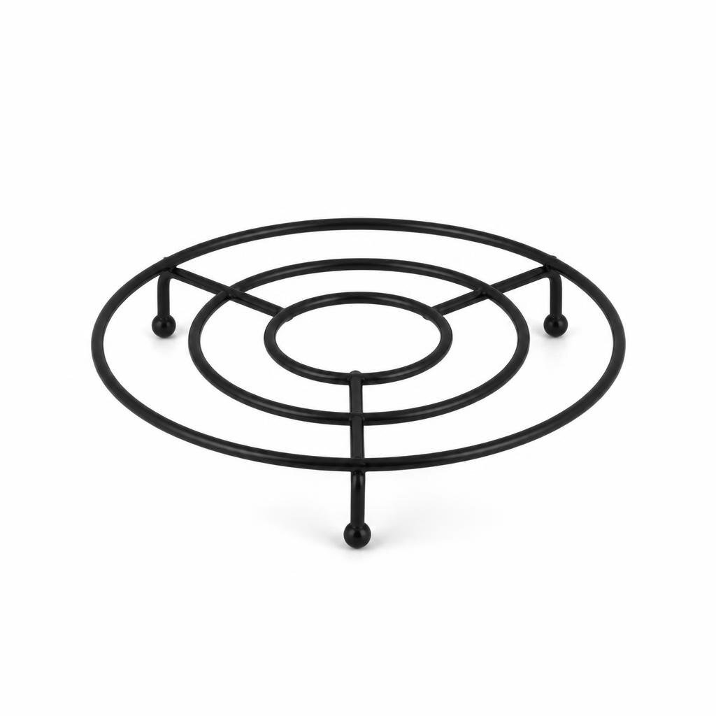 382/R BLACK ROUND STOVE TOP TRIVET