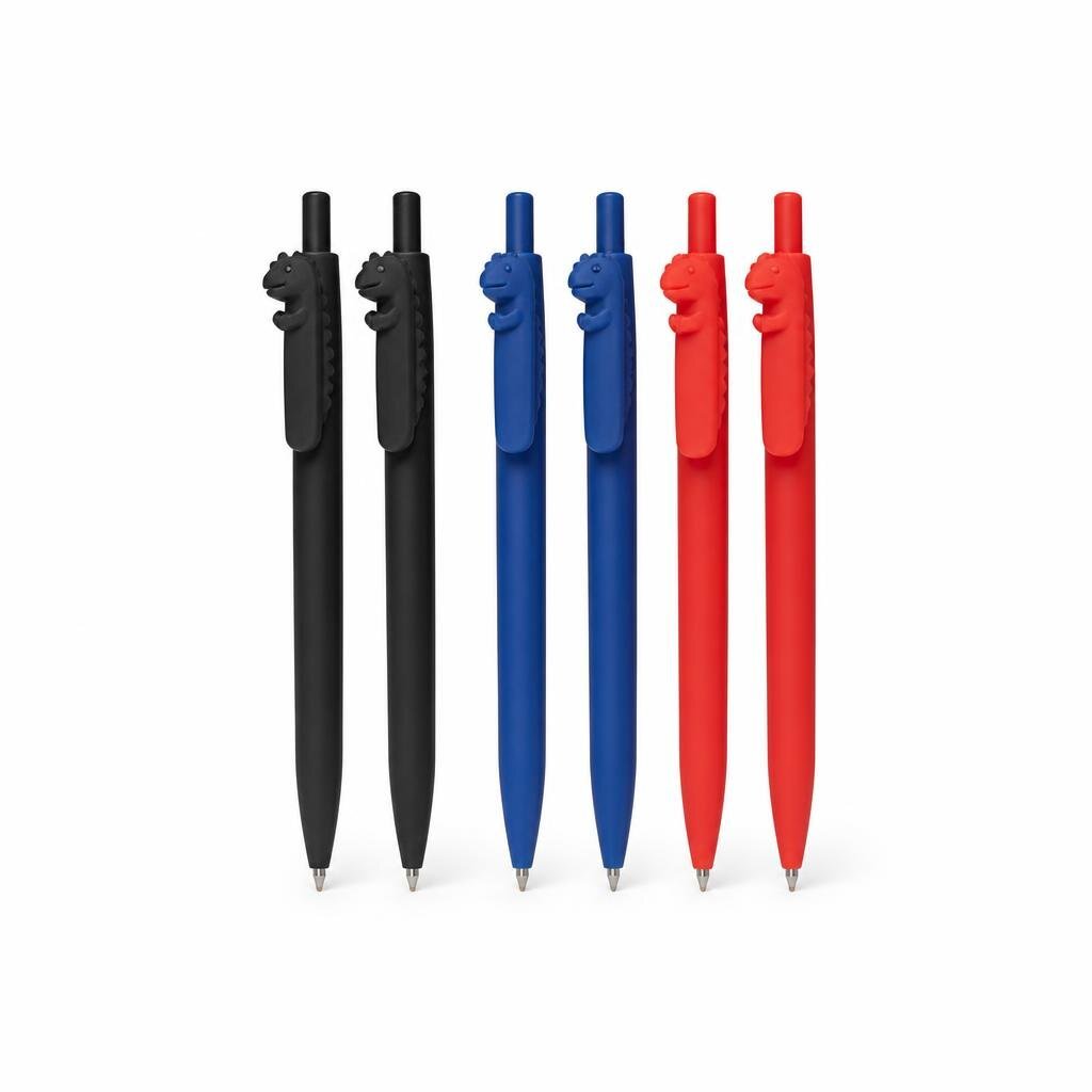GRABBIT 0.7MM 6PCS DIHNO CLIPTO PEN-BLK/BLU/RED