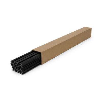 CYBERFLOR AP4-05 20 X 4 X 2700MM ALUM. 4MM A PROFILE - BLACK (100PCS/CTN)
