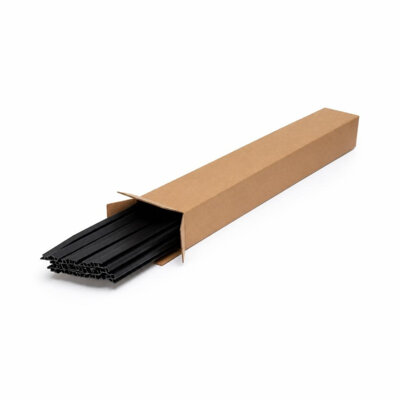 CYBERFLOR RP552 25 X 5 X 2700MM PVC 5MM PEDUCER PROFILE - MATTE BLACK (100PCS/CTN)