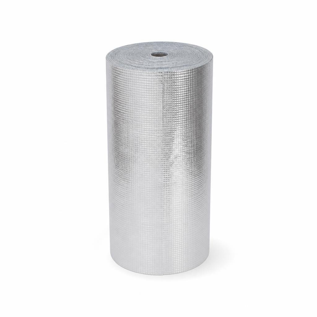 1.25MX48M DOUBLE SIDED ALUMINIUM WOVEN FOIL SN2-FR