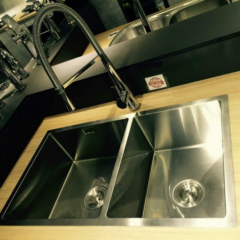 [LK-1207R] LANKEE STAINLESS STEEL 304 SINK UNDERMOUNT DOUBLE BOWL SINK (HAND MADE)