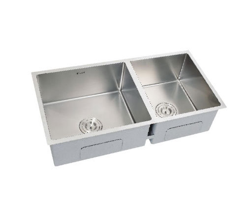 PRE-ORDER [HTT-KS0204] IKA / DOCASA  STAINLESS STEEL 304 SINK UNDERMOUNT DOUBLE BOWL SINK (HAND MADE)