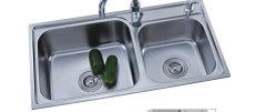 [LK-8002A] LANKEE STAINLESS STEEL 202 SINK  TOPMOUNT DOUBLE BOWL SINK
