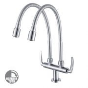 [TW-1960H] AIMER PILLAR SINK TAP DOUBLE FLEXIBLE HOSE PILLAR SINK TAP