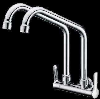 Sorento Wall-Mounted Double Sink Tap SRTWT 5812