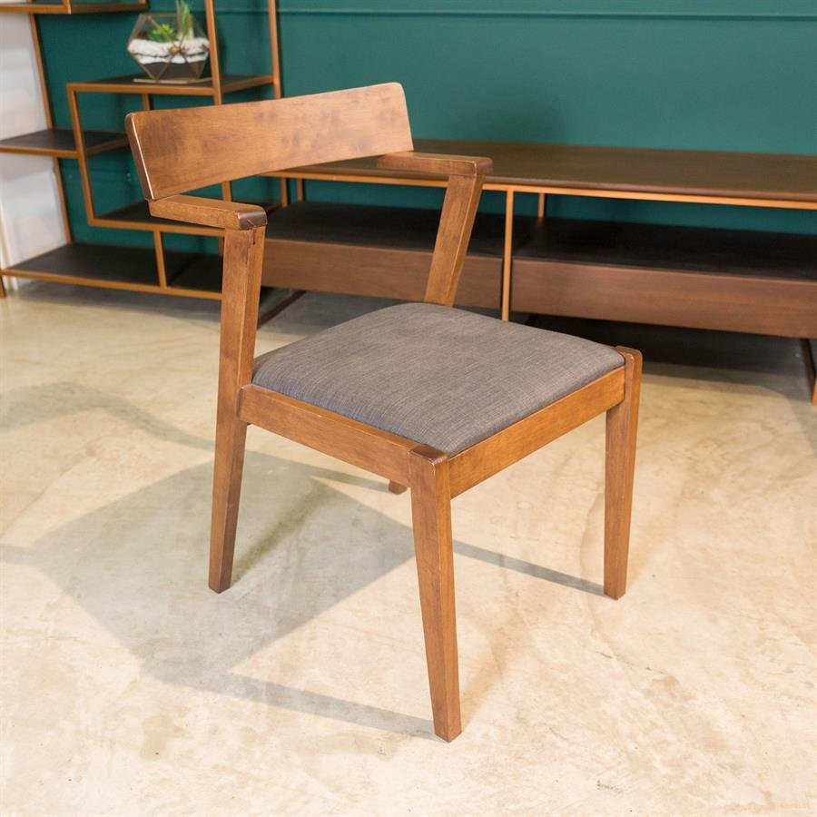 Medium back wooden chair with cushion (PRE-ORDER)
