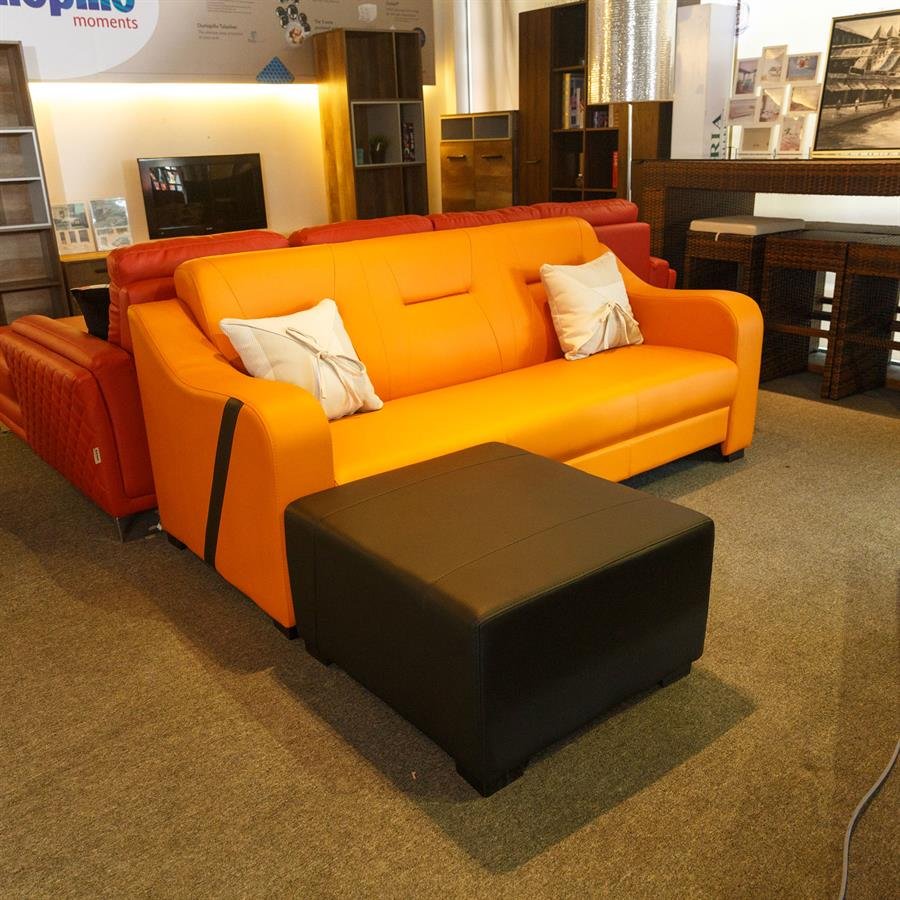 Orange 3 Seater Living Room Sofa B116-L