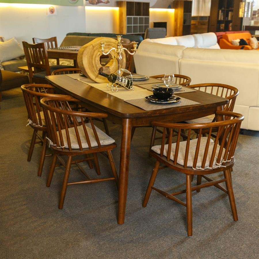 Wooden 6 Seater Dining Set