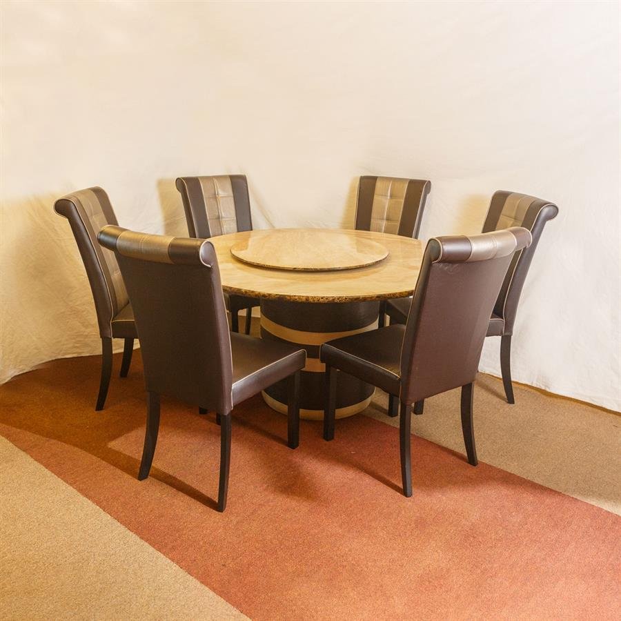 ANNEX 6 Seater Marble Dining Set