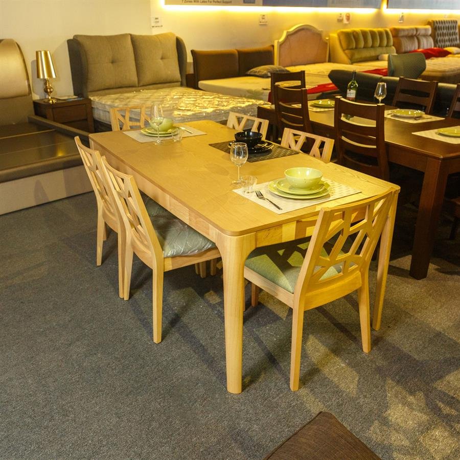 Homely 6 Seater Wooden Dining Set