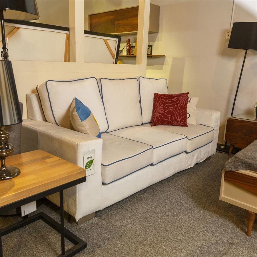 White 3 Seater Sofa ELK0781-B3