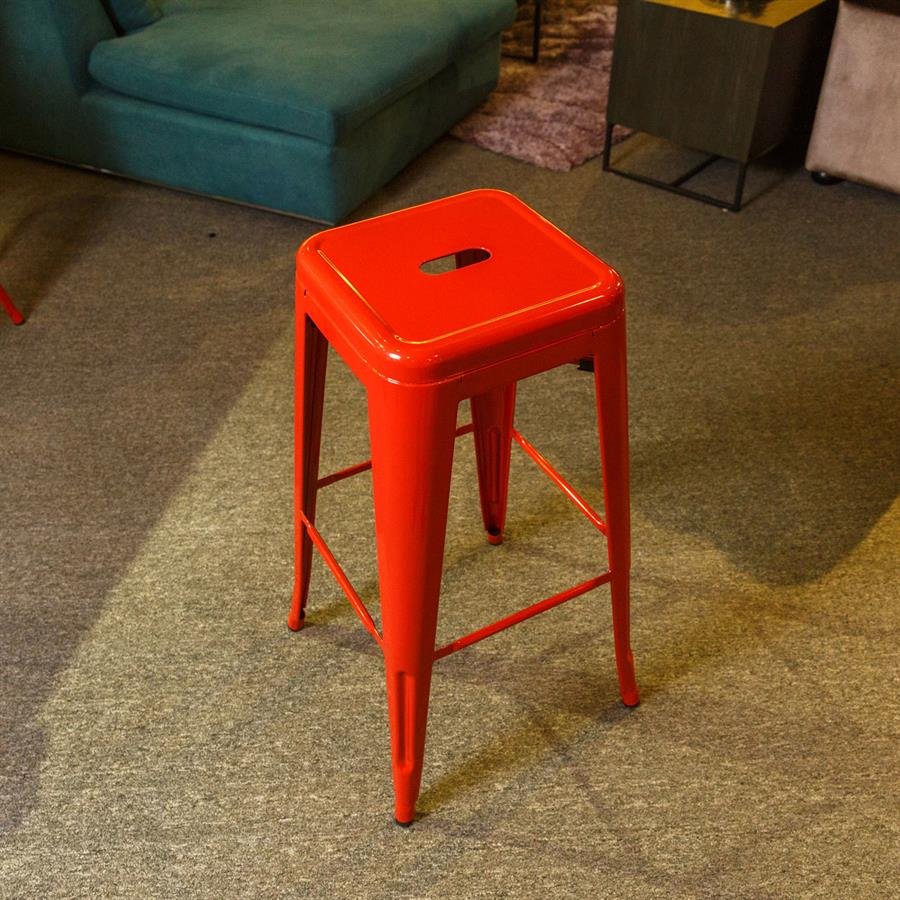 Bar Dining Set 1 Table + 2 Red Stools + 2 Low Back Stools 11101-BT