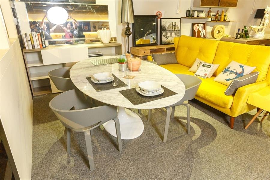 Modern 4 Seater Dining Marble Set