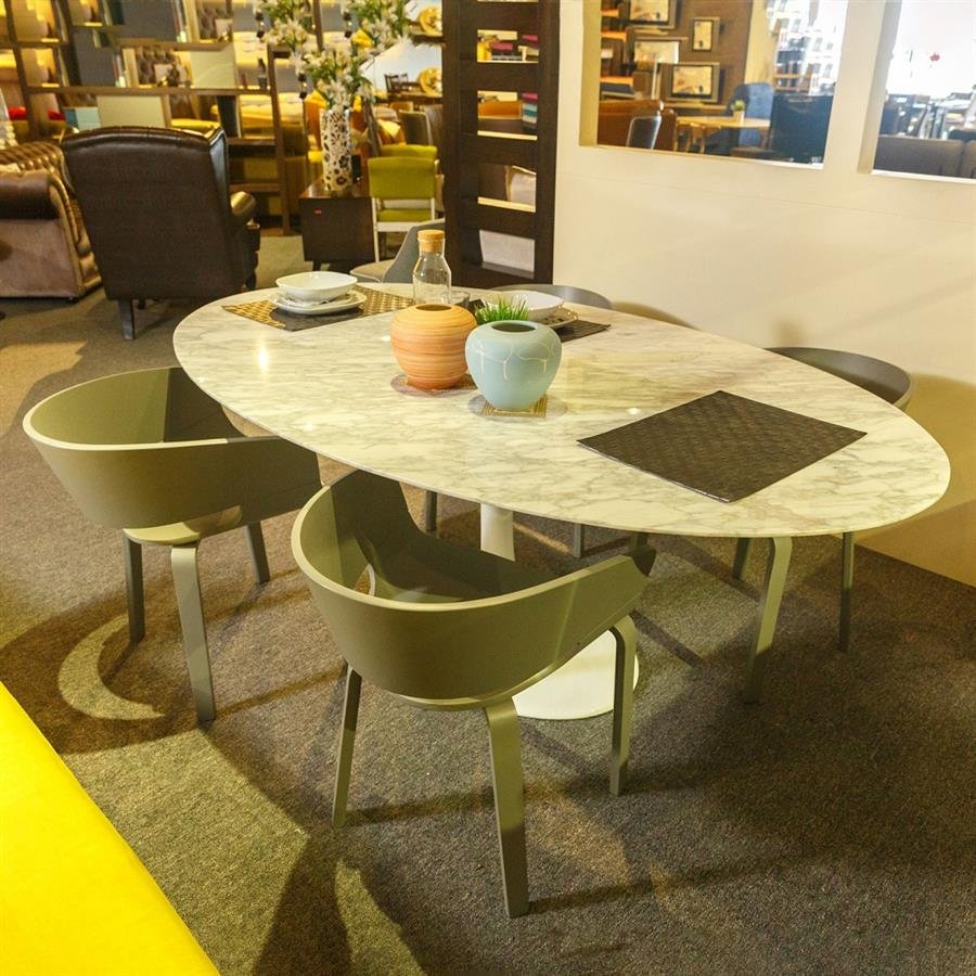 Modern 4 Seater Dining Marble Set