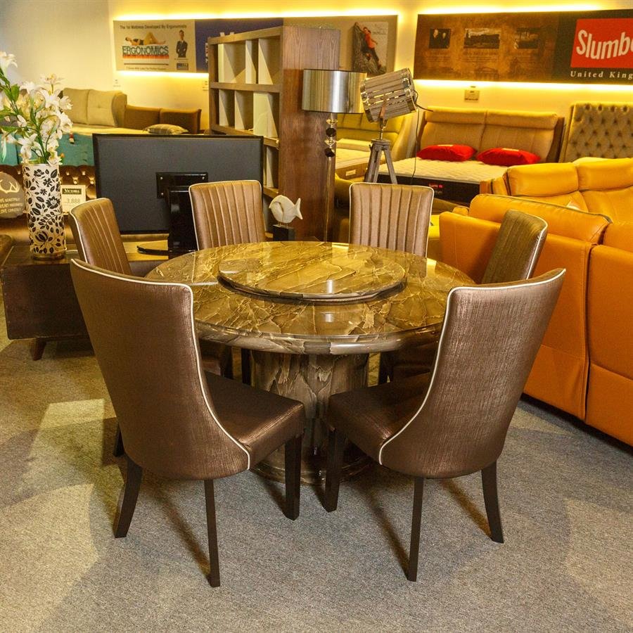 Marble Dining Set (1+6)