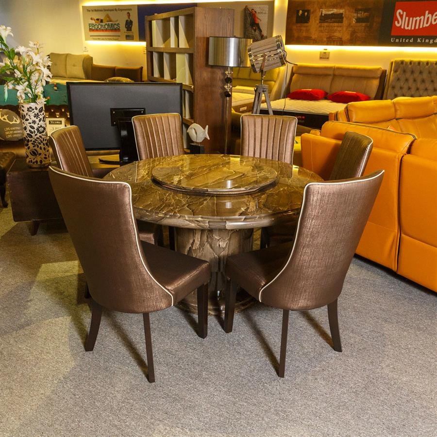 Marble Dining Set (1+6)
