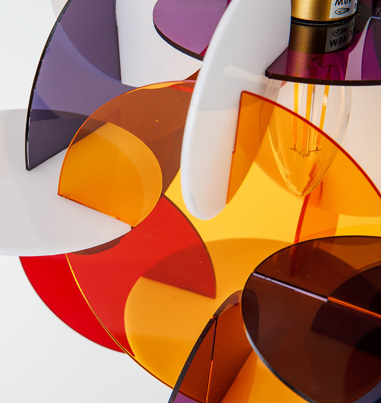 Chandelier  Material: Mirror Stainless Steel + Acrylic F00185D-4 (Brushed Brass)