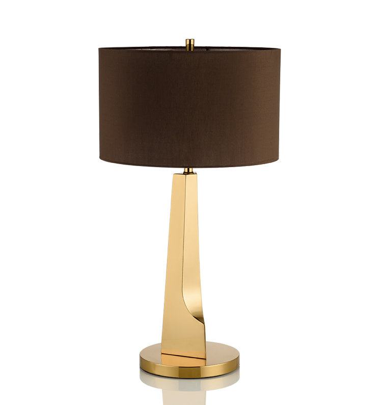 Modern light luxury stainless steel textured table lamp F00307T-1 (Mirror titanium)