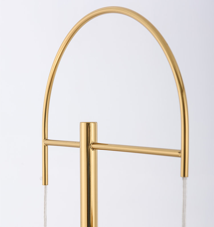 Semi-heavy modern stainless steel floor lamp F00311F-1 (Mirror titanium)