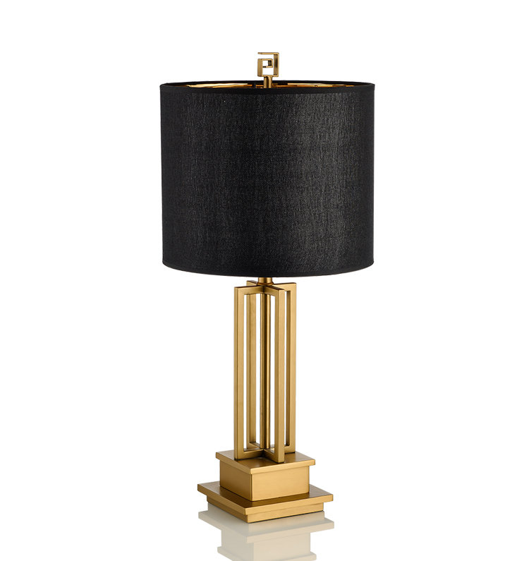 Modern minimalist Chinese brushed titanium table lamp F00315T-1 (Brushed titanium)