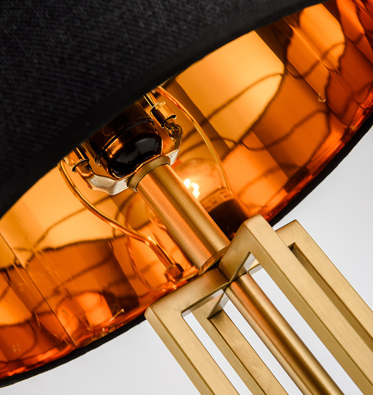 Modern minimalist Chinese brushed titanium table lamp F00315T-1 (Brushed titanium)