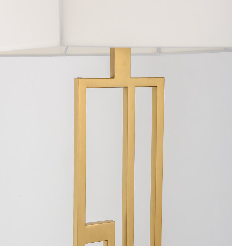 Oriental modern light luxury floor lamp F00318F-1-ZB (Brushed titanium)