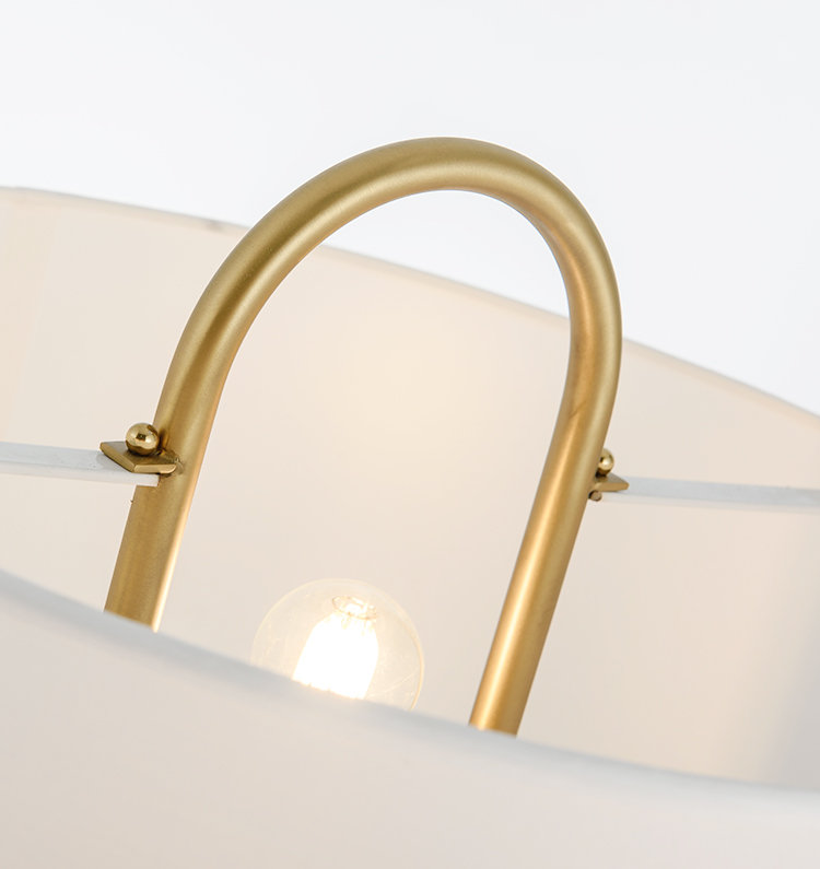 [Pre-Order] Modern simple single ring stainless steel floor lamp F00335T-1 (Brushed titanium)