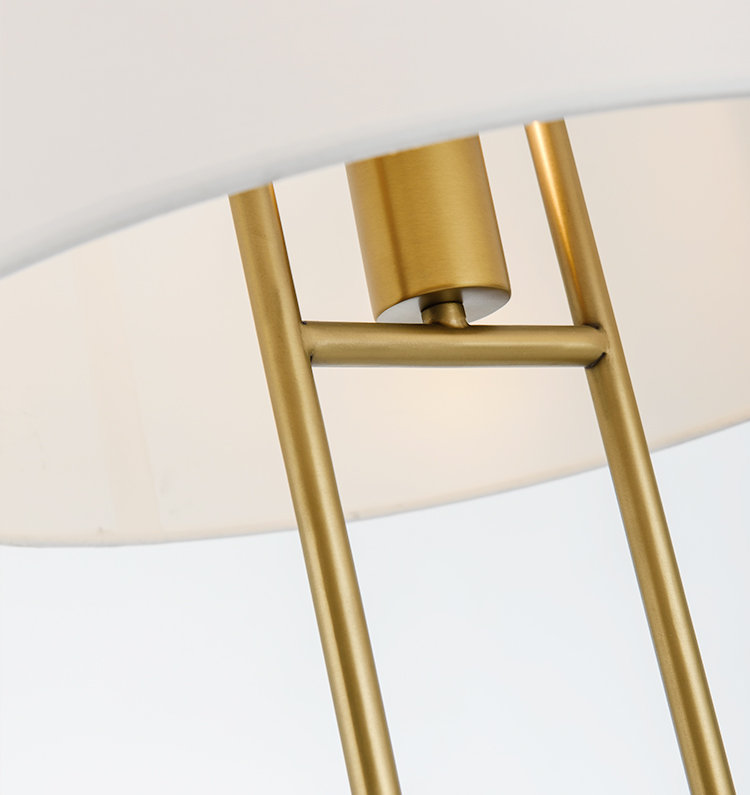 [Pre-Order] Modern simple single ring stainless steel floor lamp F00335T-1 (Brushed titanium)