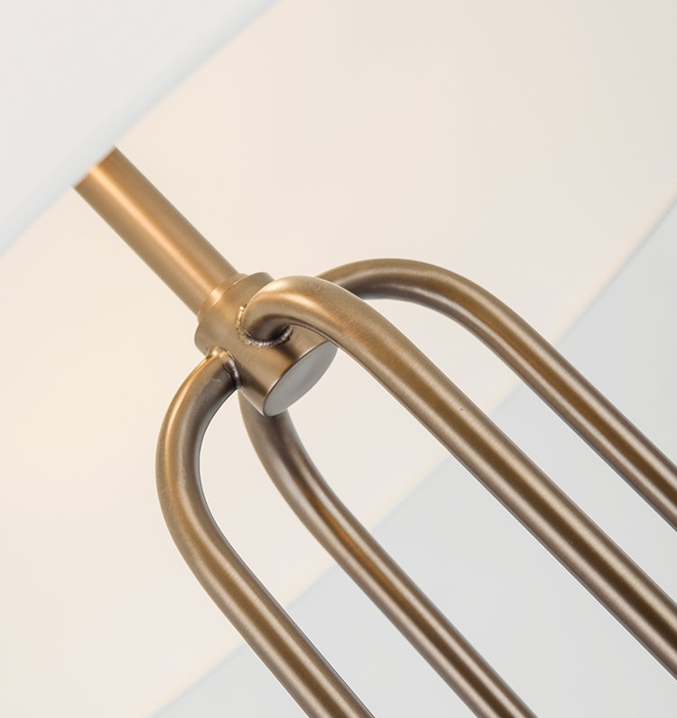 [Pre-Order] Modern minimalist double ring floor lamp F00336F-2 (Brushed green bronze)