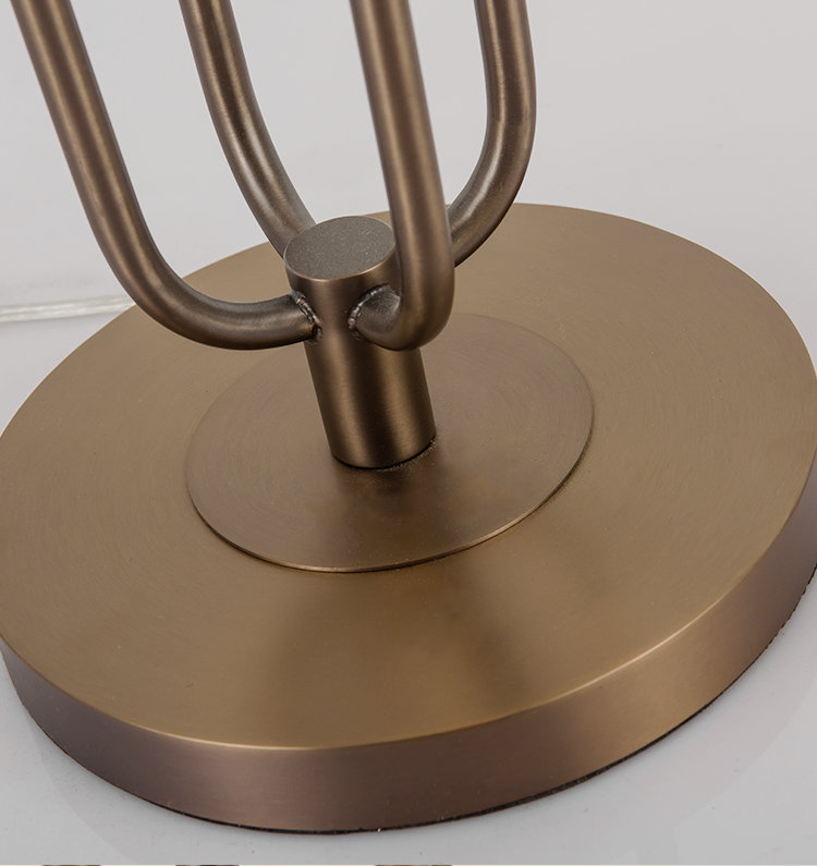 [Pre-Order] Modern minimalist double ring floor lamp F00336F-2 (Brushed green bronze)
