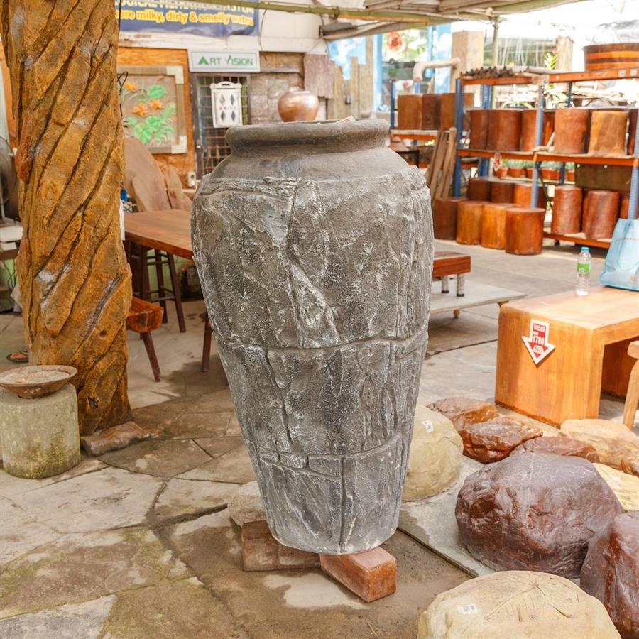 Rock Looking Decorative Super Large Cement Vase for Landscaping