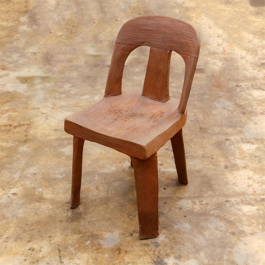 Outdoor Cement Adult Chair with Back for Landscaping