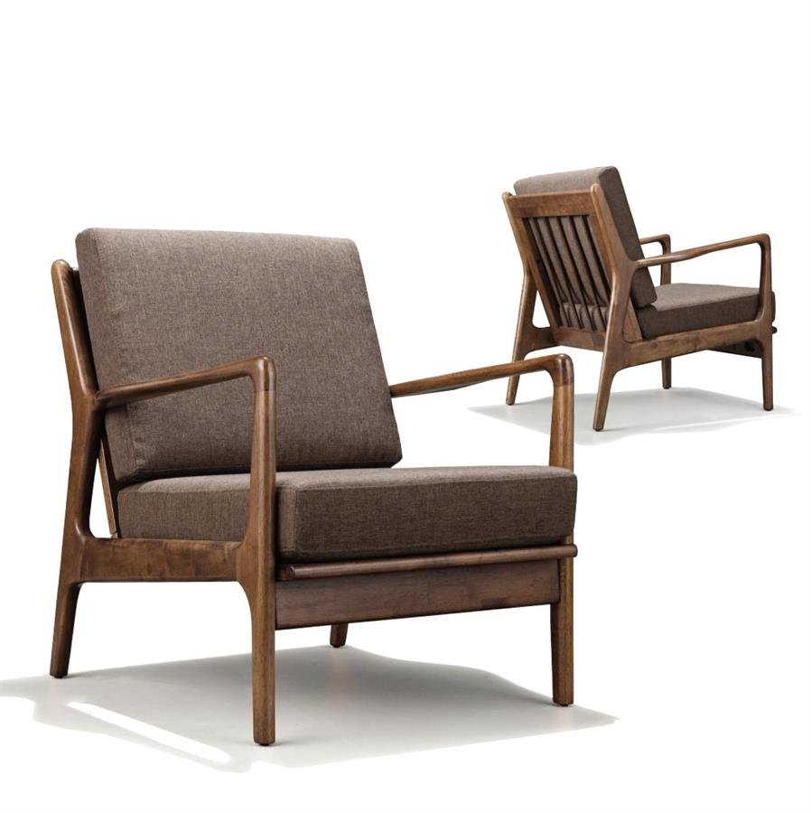Arturo - Jacobe Lounge Chair/ Arm Chair/ Ottoman/ Mid-century Design/ Retro/ Solid Wood (FREE Shipping to West Malaysia)